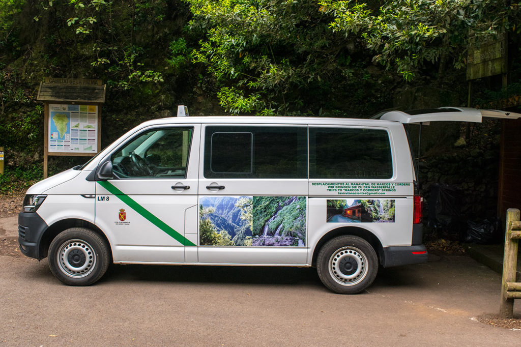 Taxiservice im Norden von La Palma · Anreise zu den Wandergebieten · Kanarische Inseln
